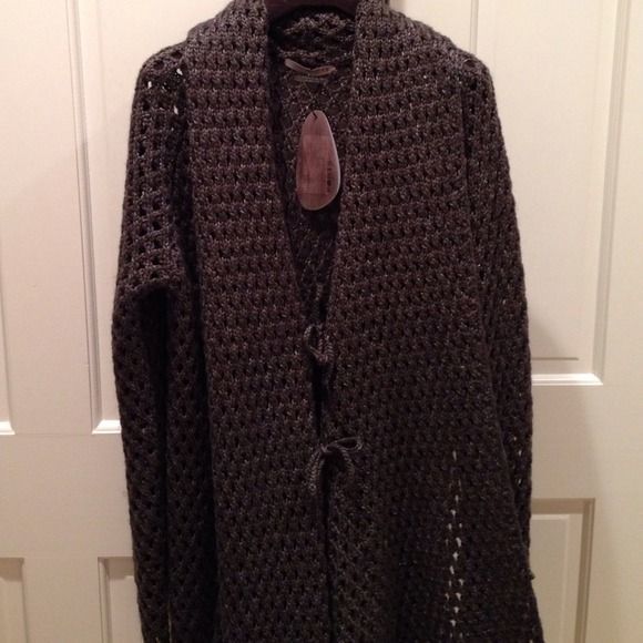 Ports 1961 Knit Long Open front Cardigan Med. NWT - Picture 3 of 4